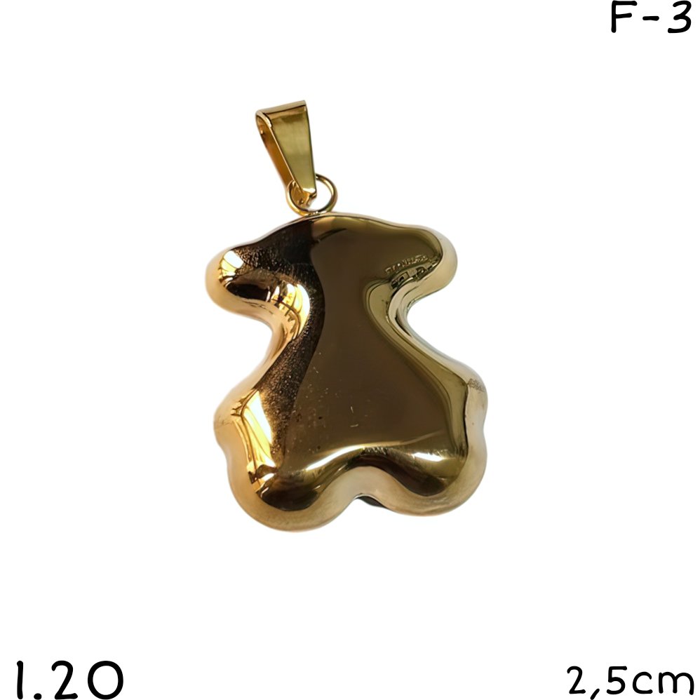 DIJE OSO DORADO 2,5cm