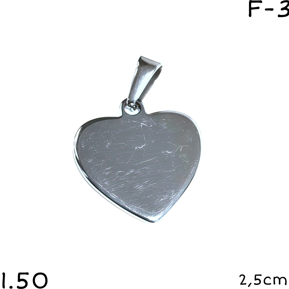 DIJE CORAZON LISO 2,5cm