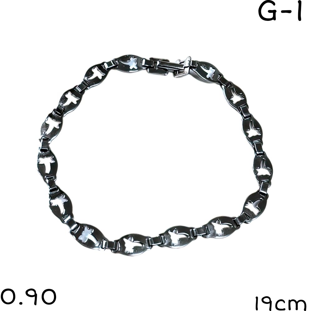 PULSERA ACERO LIBELULA 19CM