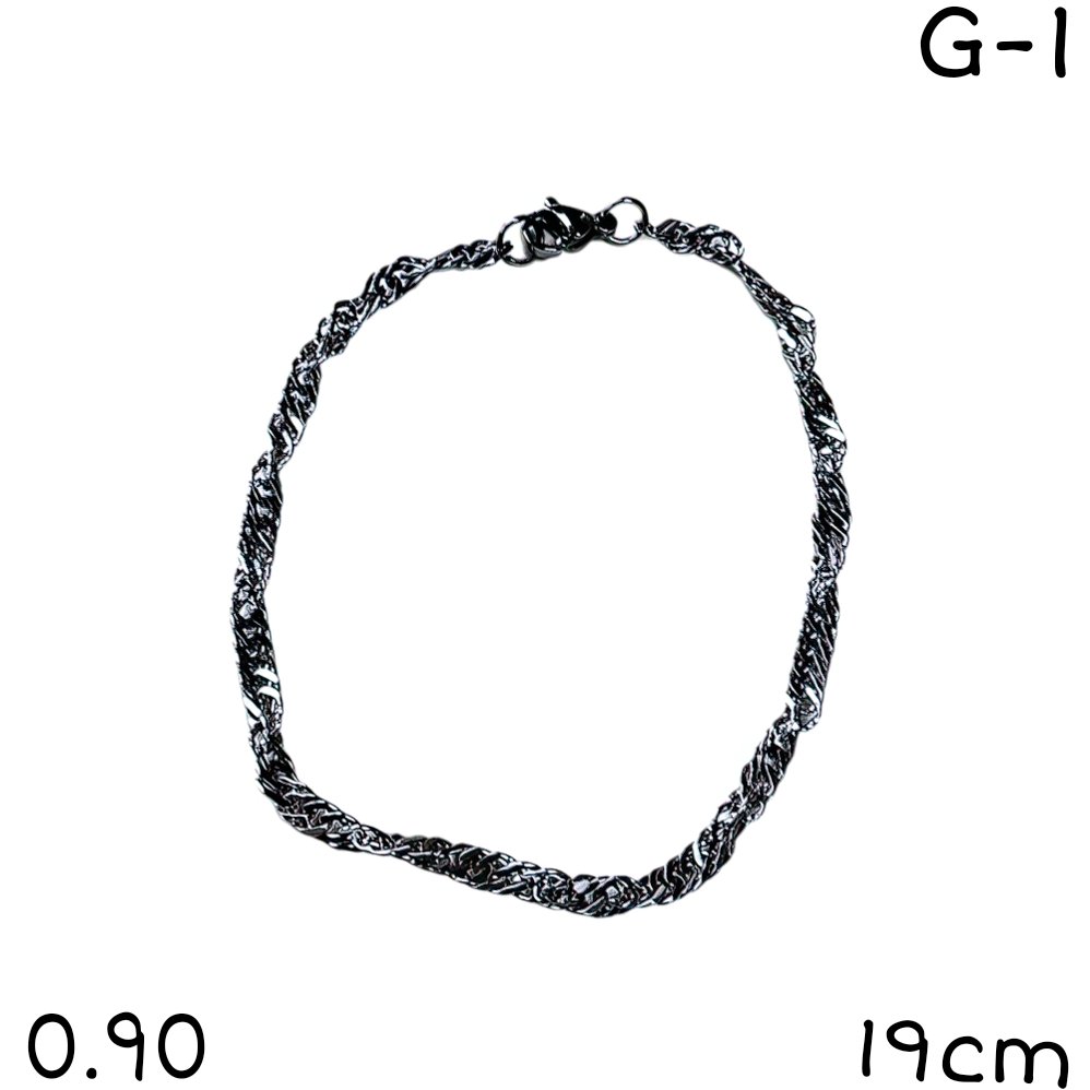 pulsera de cadena trenzada 19cm