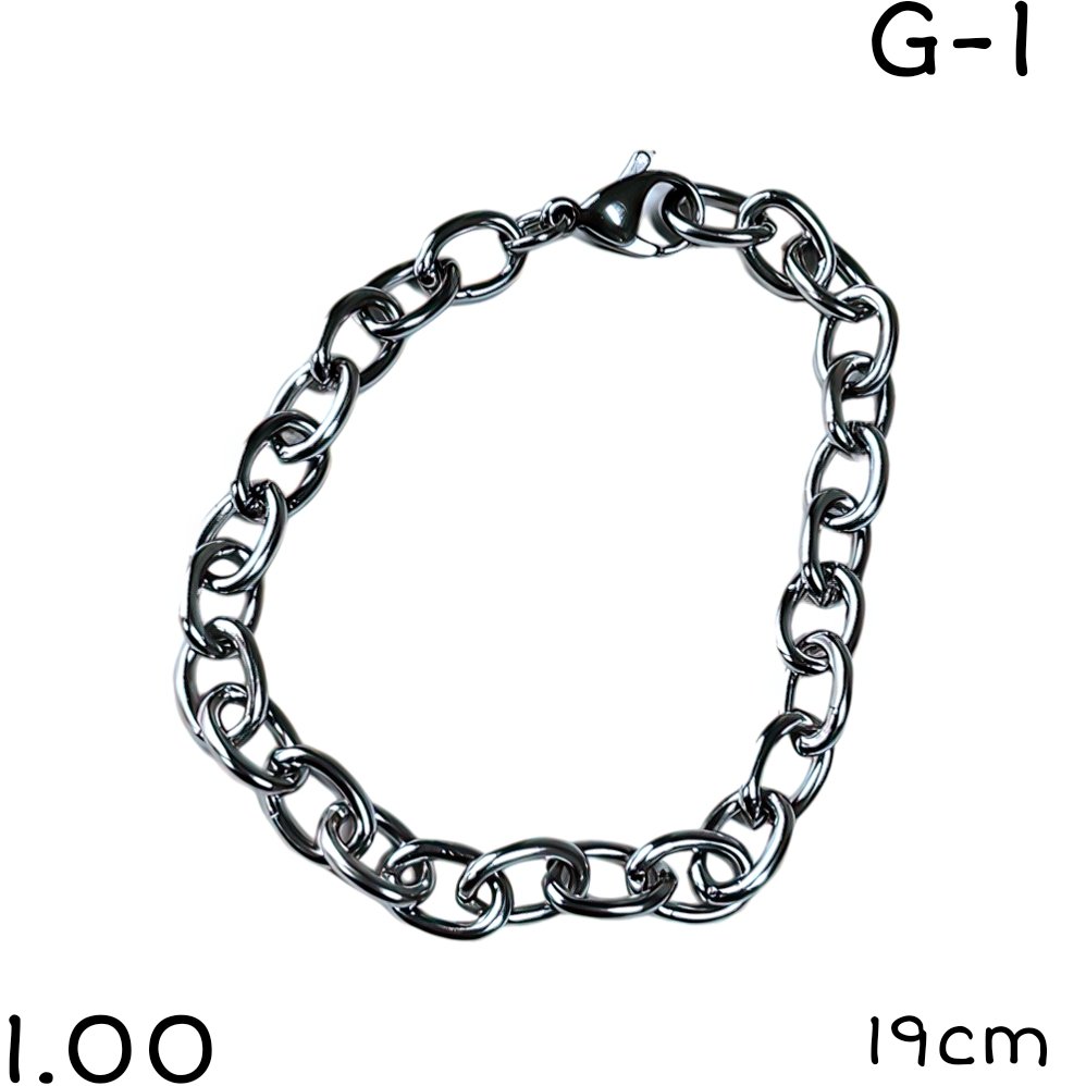 PULSERA ESLABONES ACERO 19CM