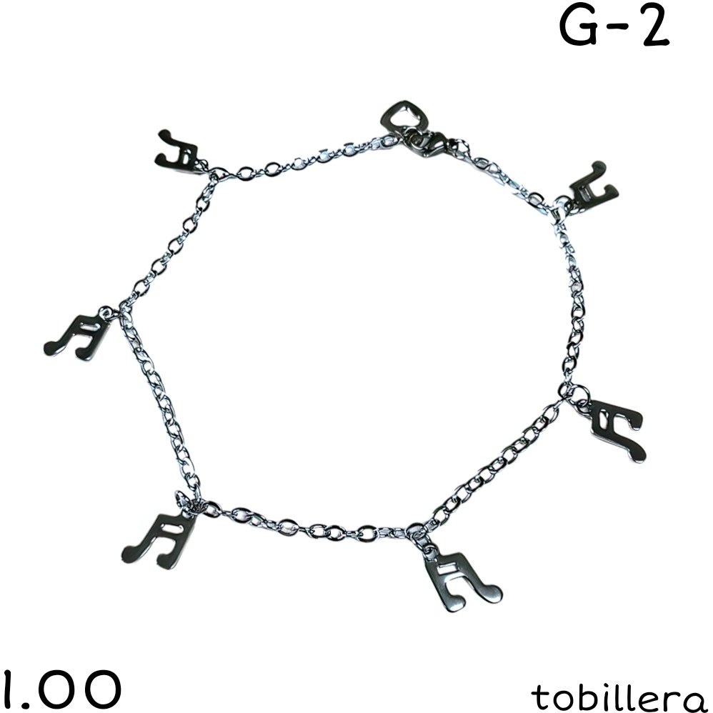 tobillera acero notas musicales