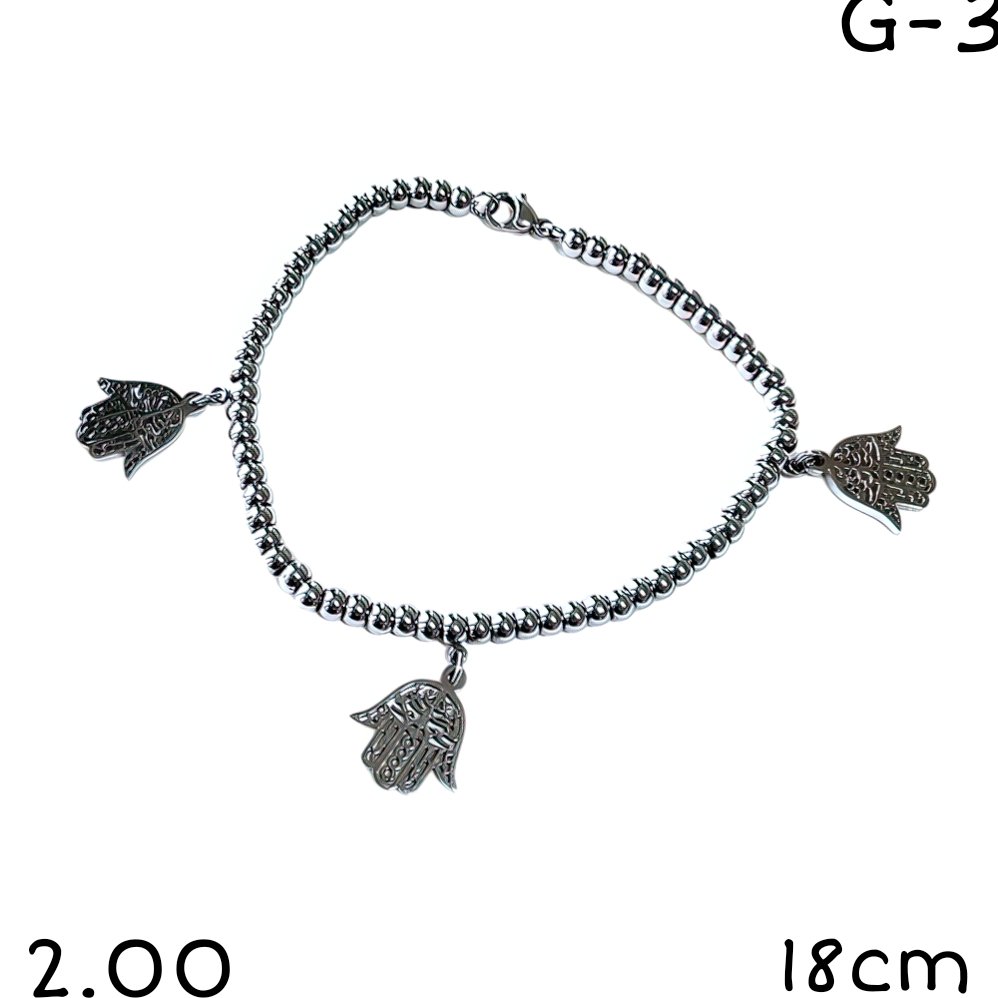 PULSERA MANOS DE FATIMA 18CM