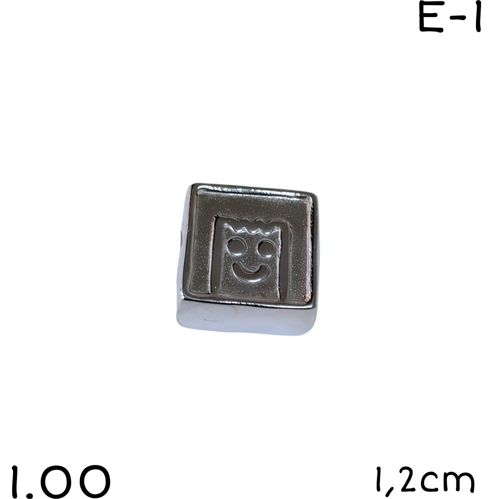 DIJE CHARMS ACERO CARITA 1,2CM