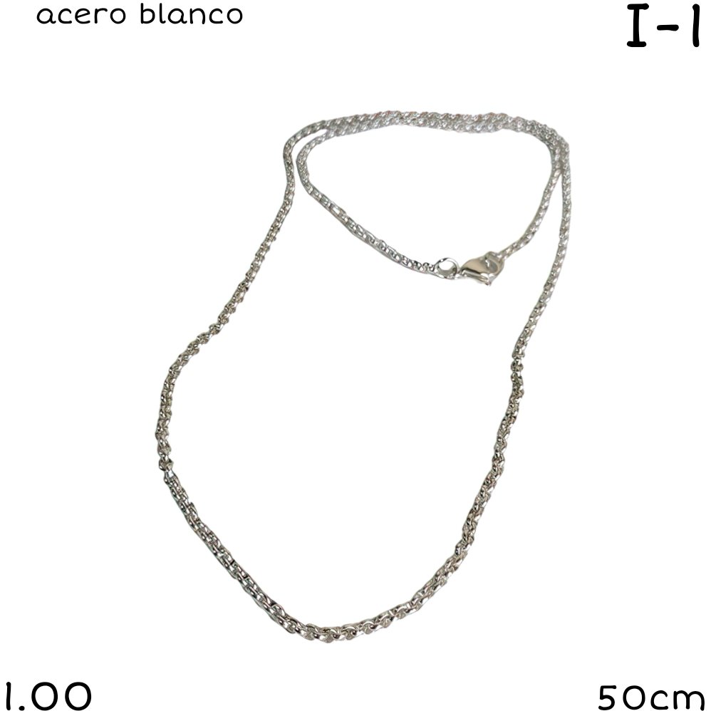 CADENA ACERO BLANCO 50CM