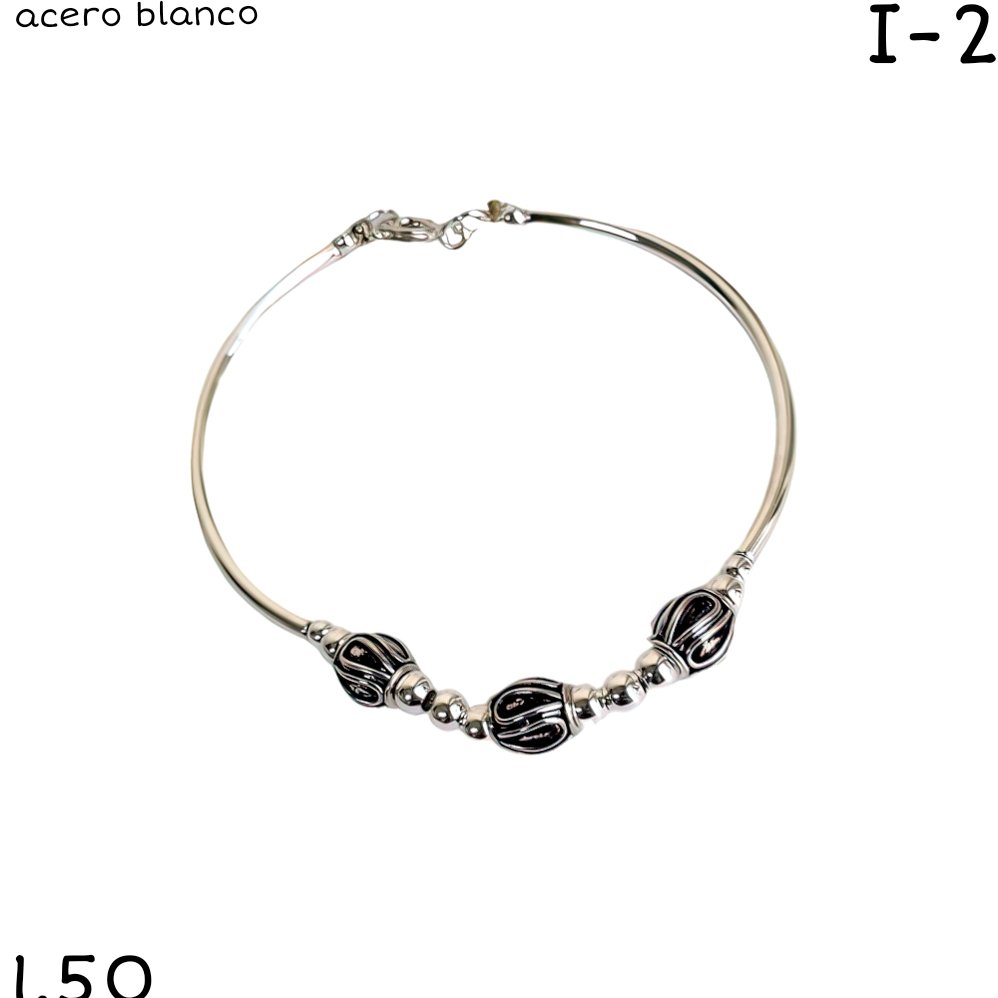 PULSERA ACERO BLANCO