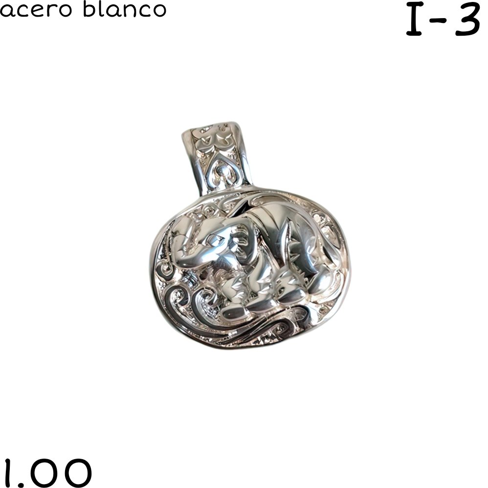 DIJE ELEFANTE ACERO BLANCO