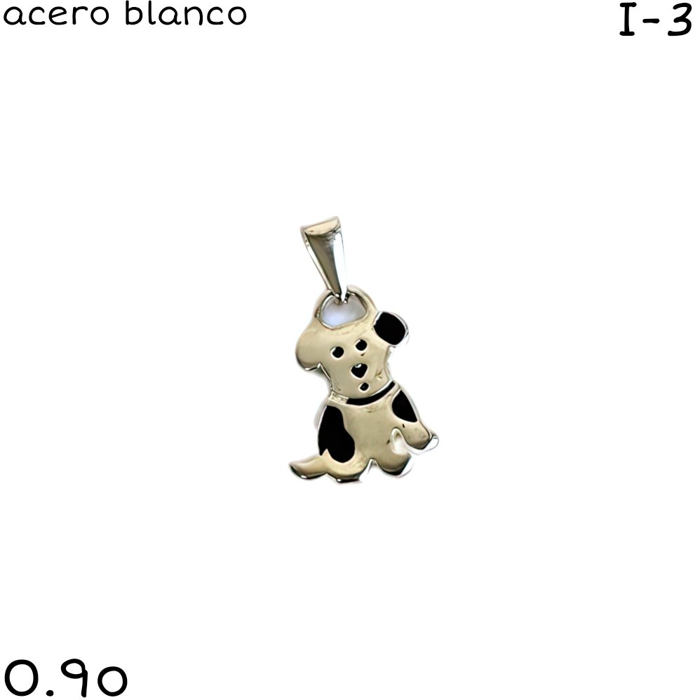 DIJE PERRITO ACERO BLANCO