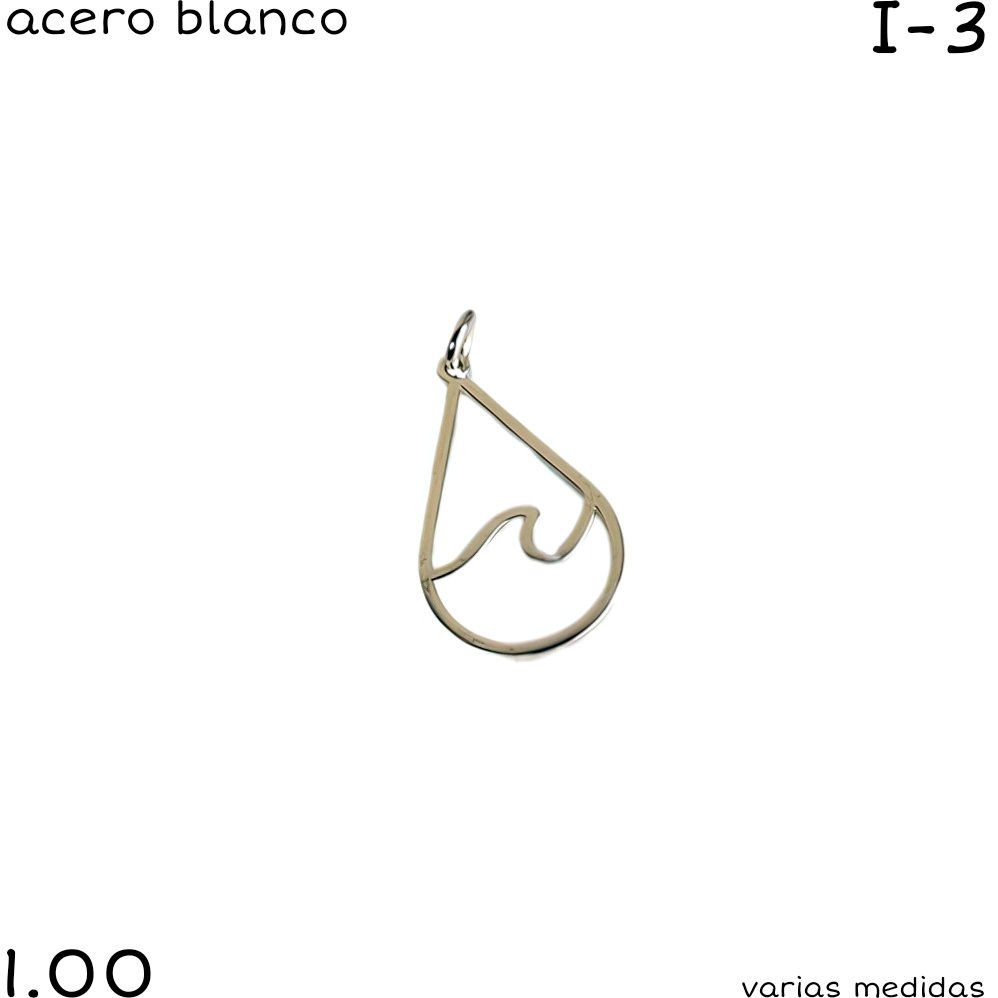 DIJE GOTA ACERO BLANCO