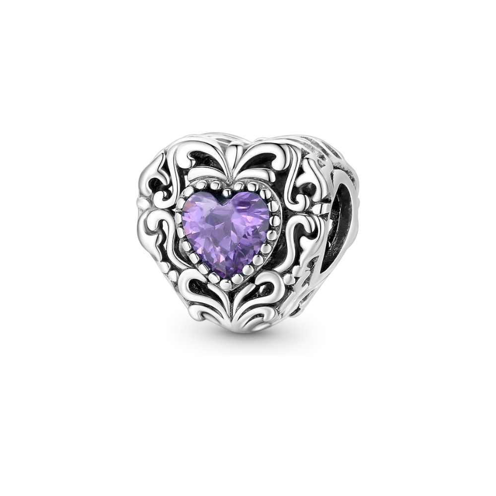 CHARMS CORAZON VIOLETA T-1D