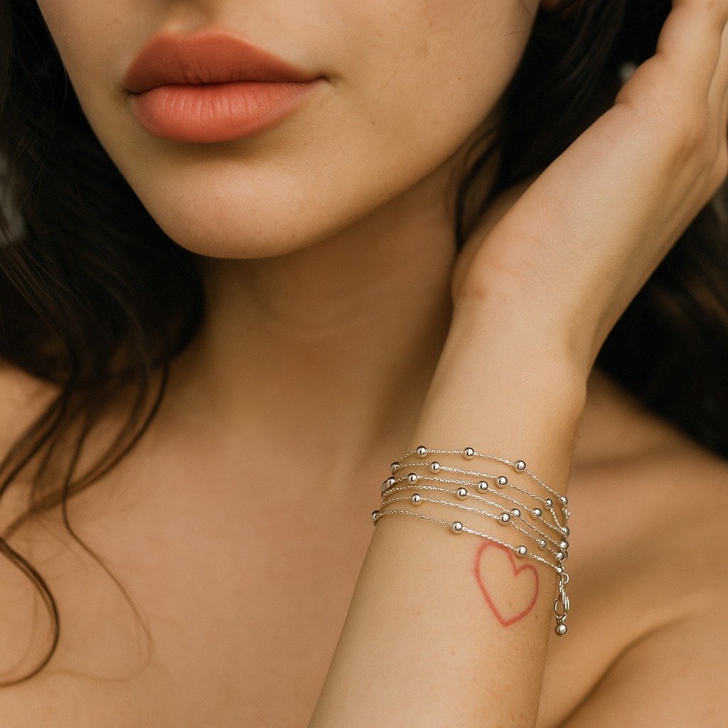 PULSERA SINGAPUR CON BOLITAS 18cm C-26A