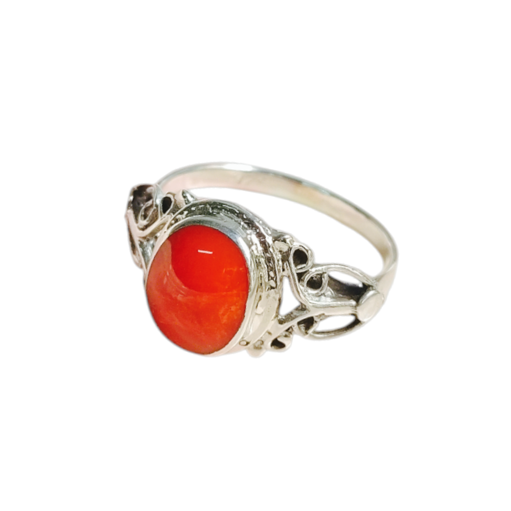 ANILLO PIEDRA ROJA C-105A