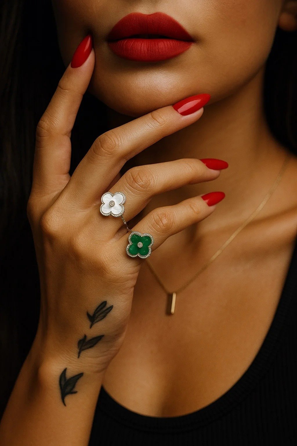 ANILLO VAN CLEFF VERDE C-38C