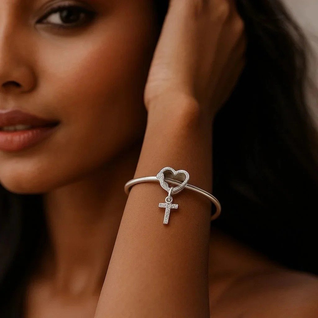 CHARMS AMOR INFINITO LETRA "T"CUBIC T-1F