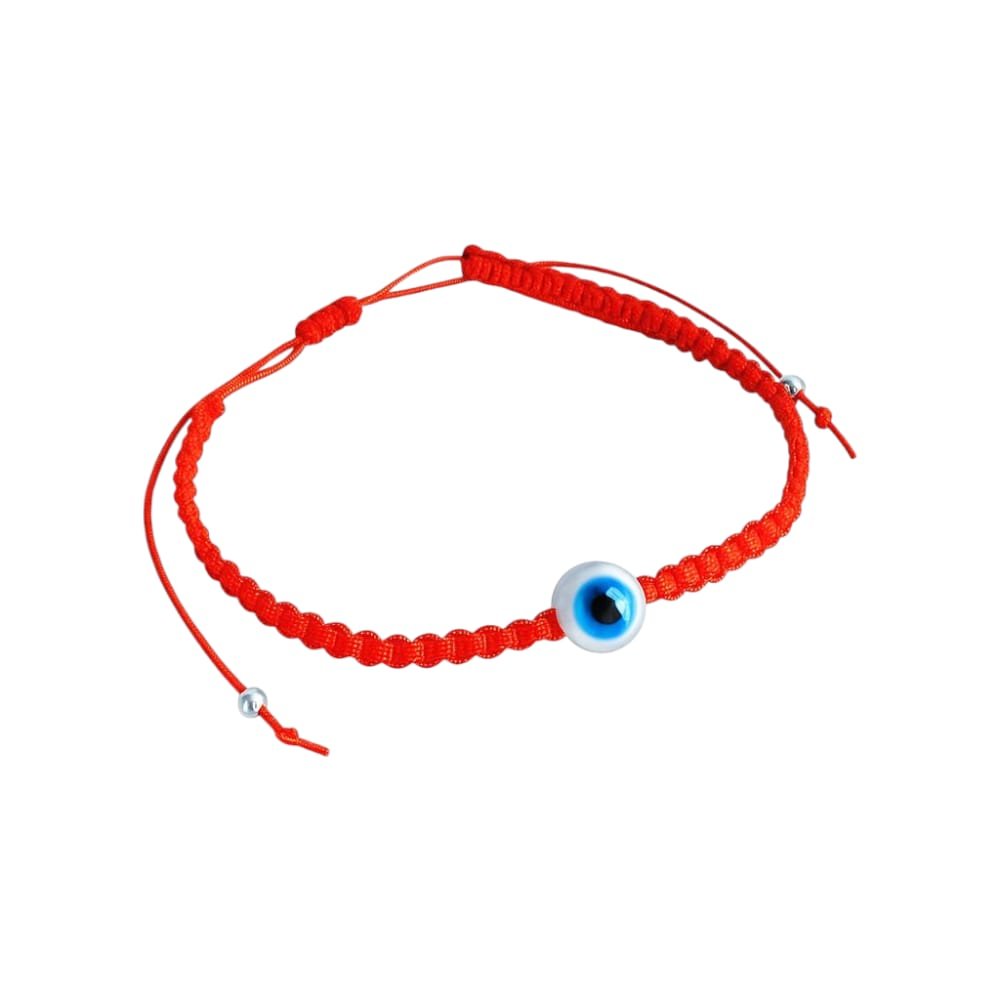 Pulsera hilo Rojo ojitto turco blanco C-26C