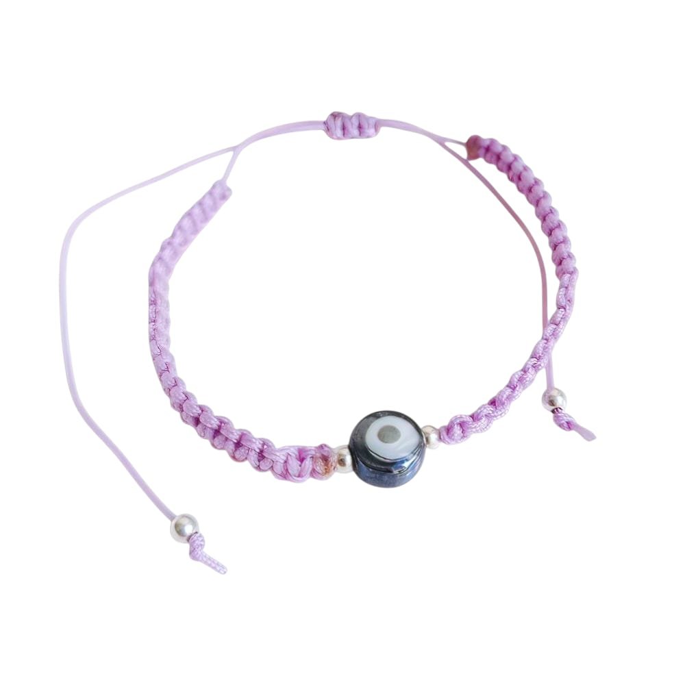 Pulsera hilo Violeta ojo azul C-26C