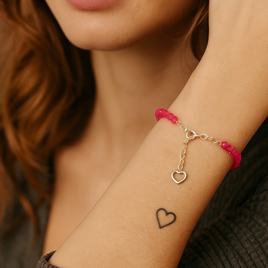 PULSERA CRISTAL ROSA 16 + 3cm C-23A