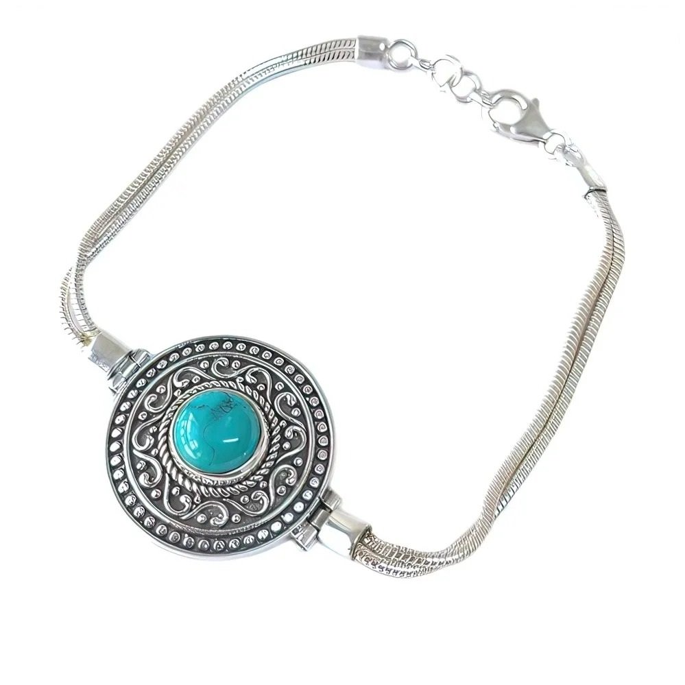 PULSERA TURQUESA NATURAL 18+1cm  C-23A