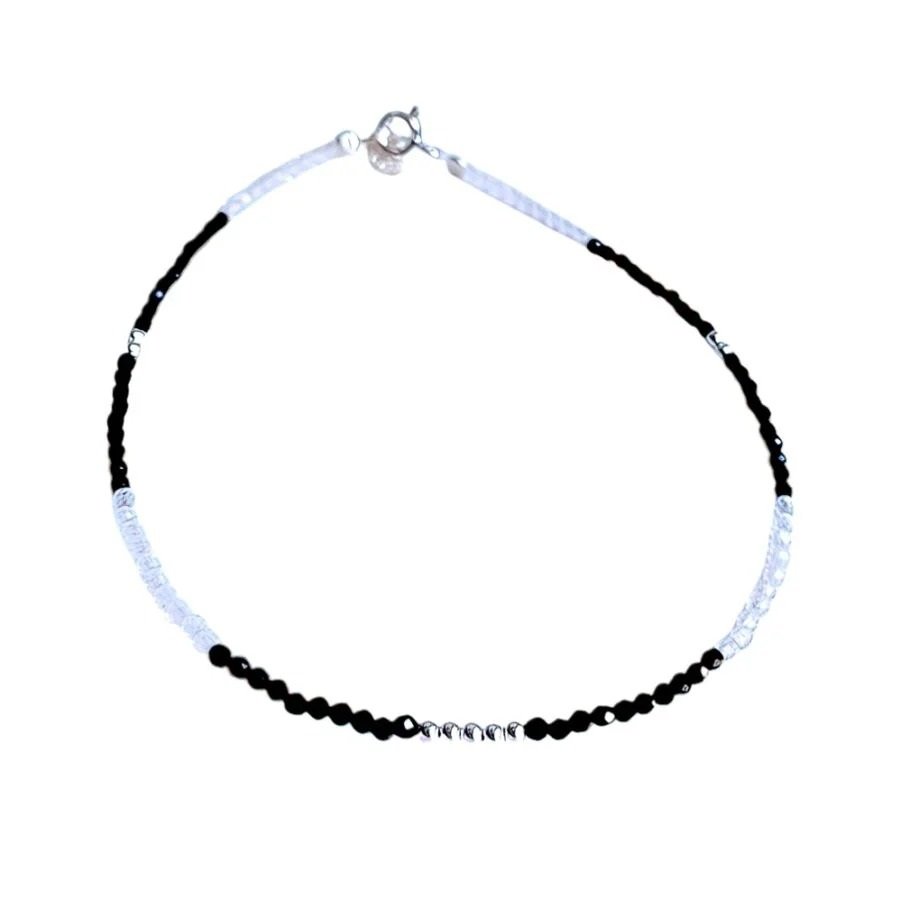 TOBILLERA BLANCA Y NEGRO 22+3cm C-24B