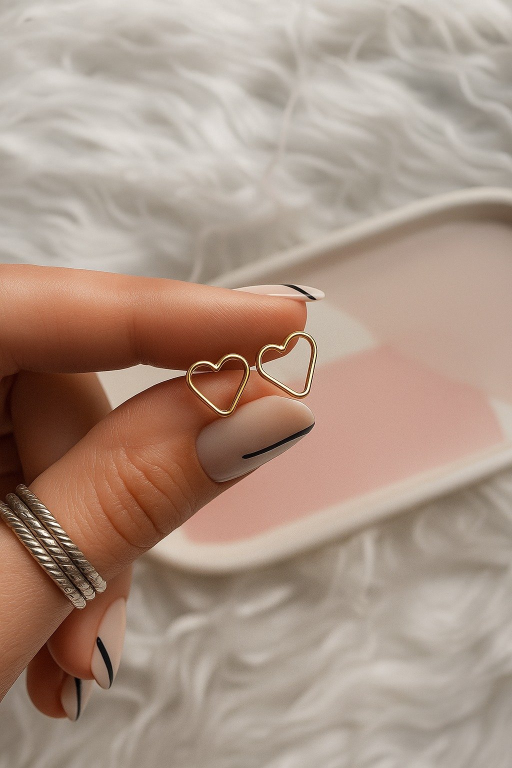 PASANTE CORAZON dorado 10mm C-20B