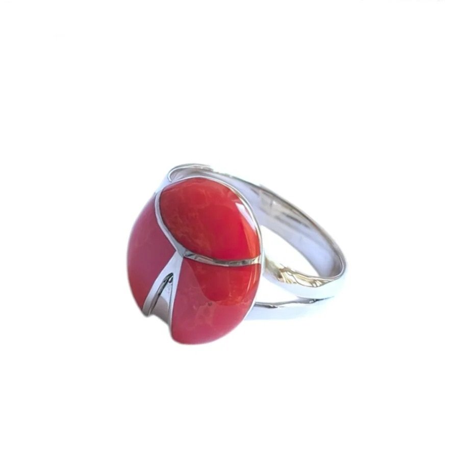 Anillo Nacar rojo C-105B