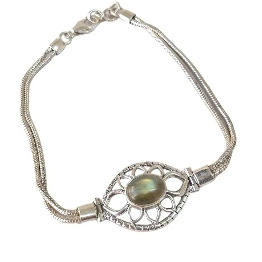 PULSERA PIEDRA LABRADORITA 18+1cm C-23A