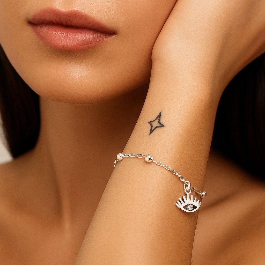 Pulsera Ojitos pestañas 16cm C-26A