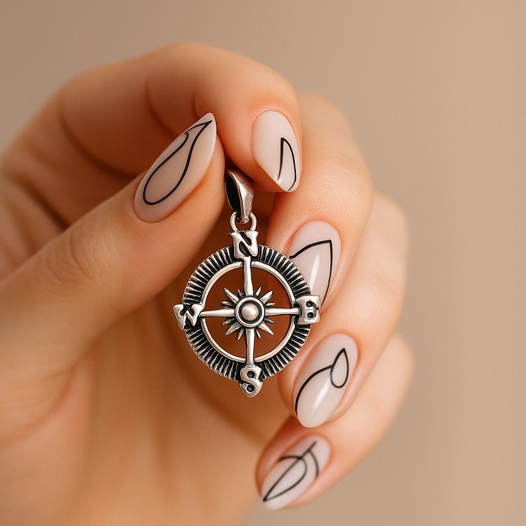 Dije brujula 2,3x3cm C-25A