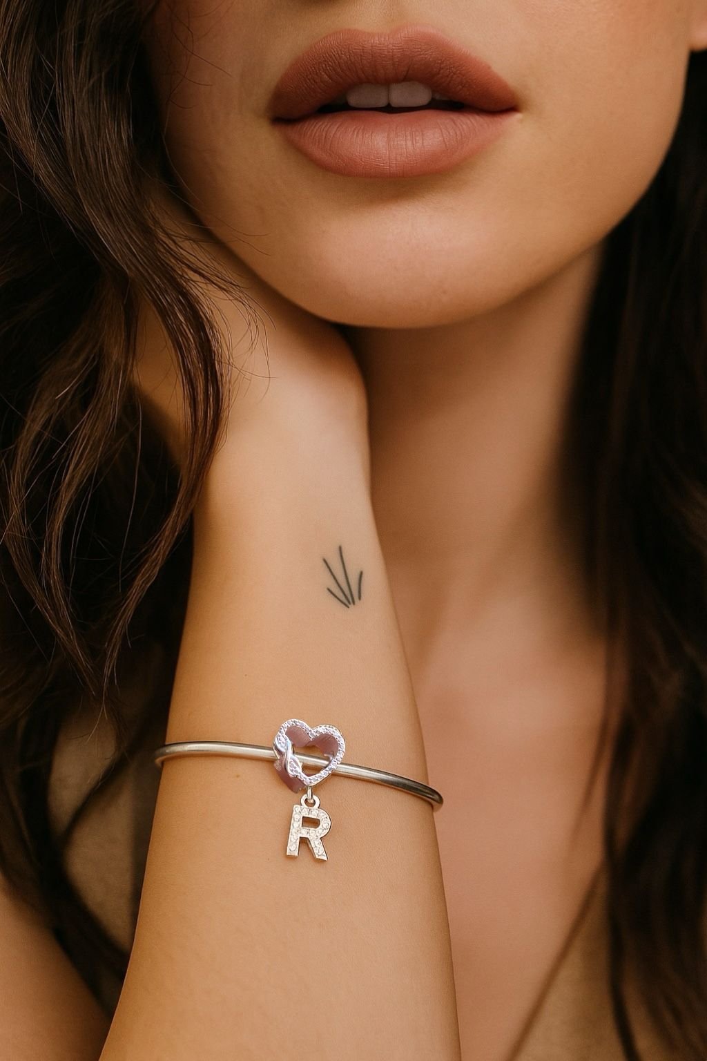 CHARMS AMOR INFINITO LETRA "R" CUBIC T-1F