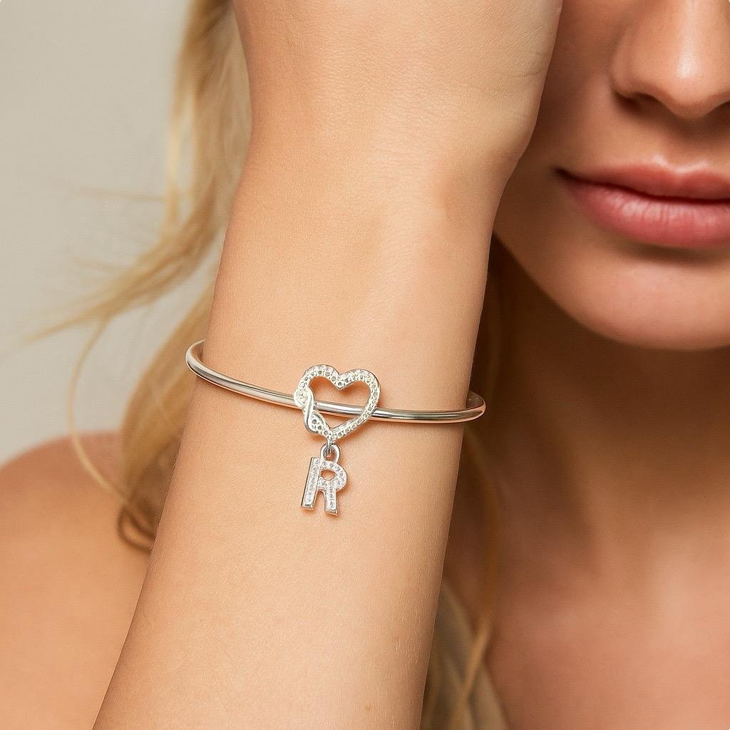 CHARMS AMOR INFINITO LETRA "R" CUBIC T-1F