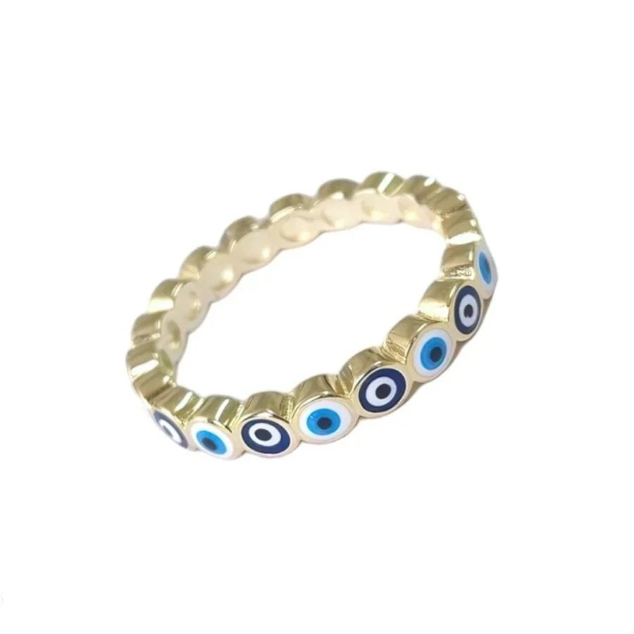 ANILLO OJITOS DORADO C-38B