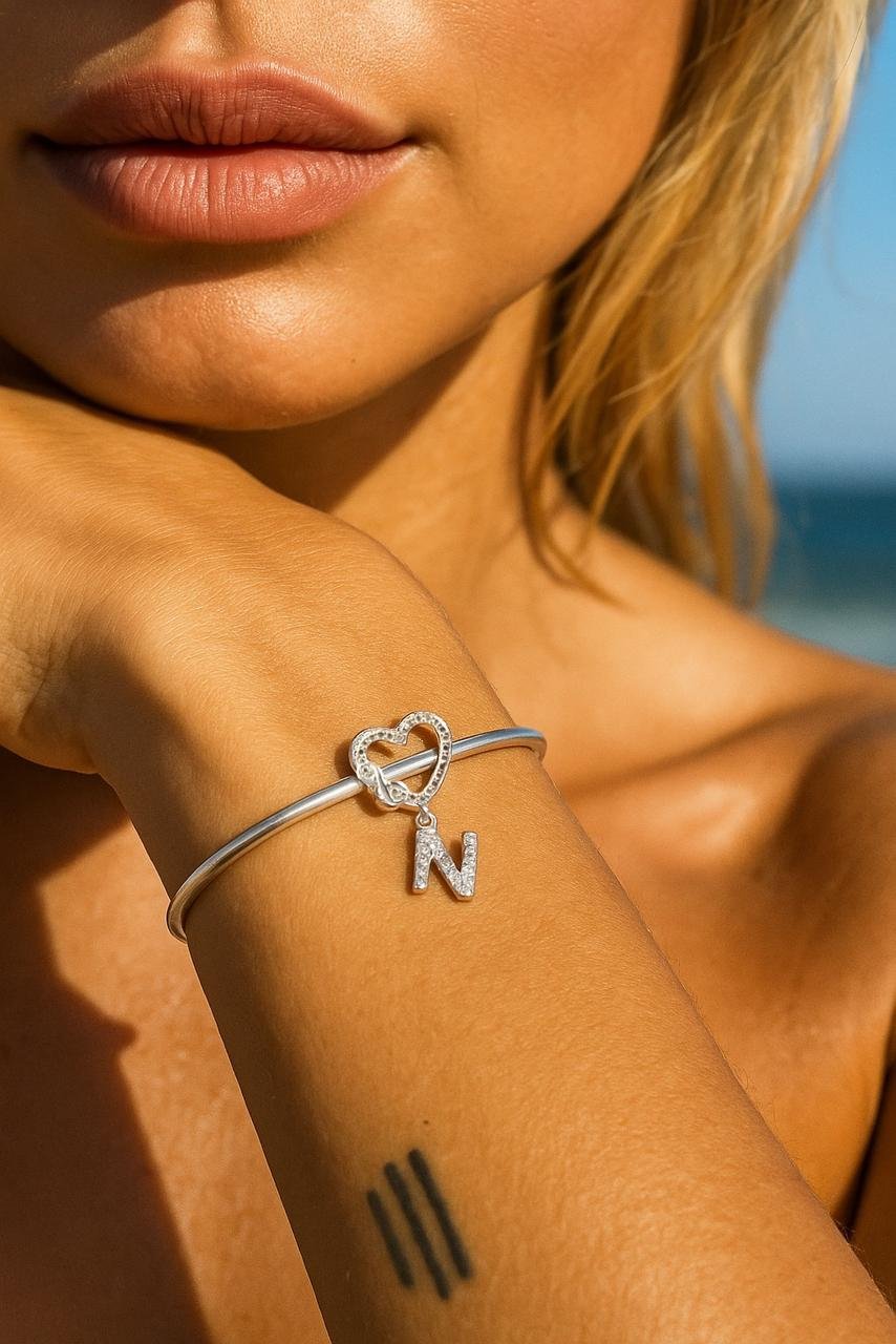 CHARMS AMOR INFINITO LETRAN "N" CUBIC T-1F