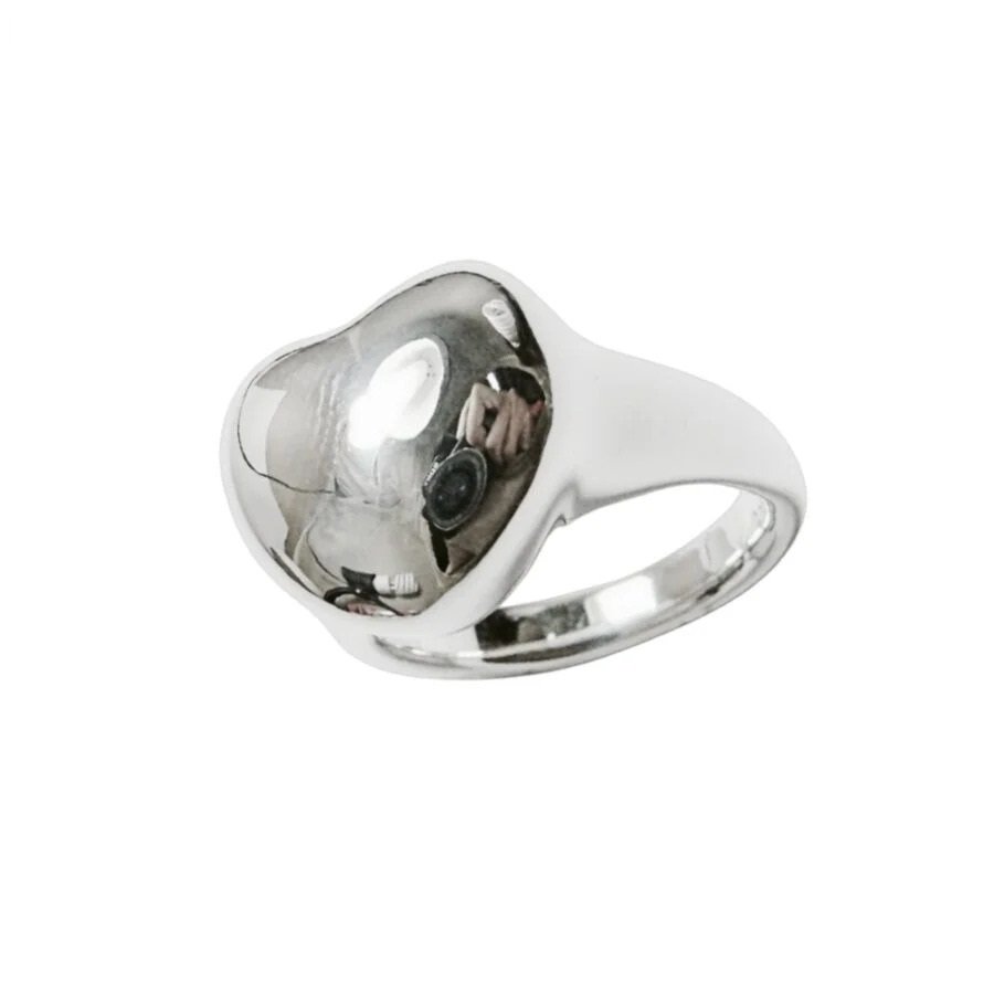 Anillo Inflado Corazon liso "SOLO TALLE #6" C-4A
