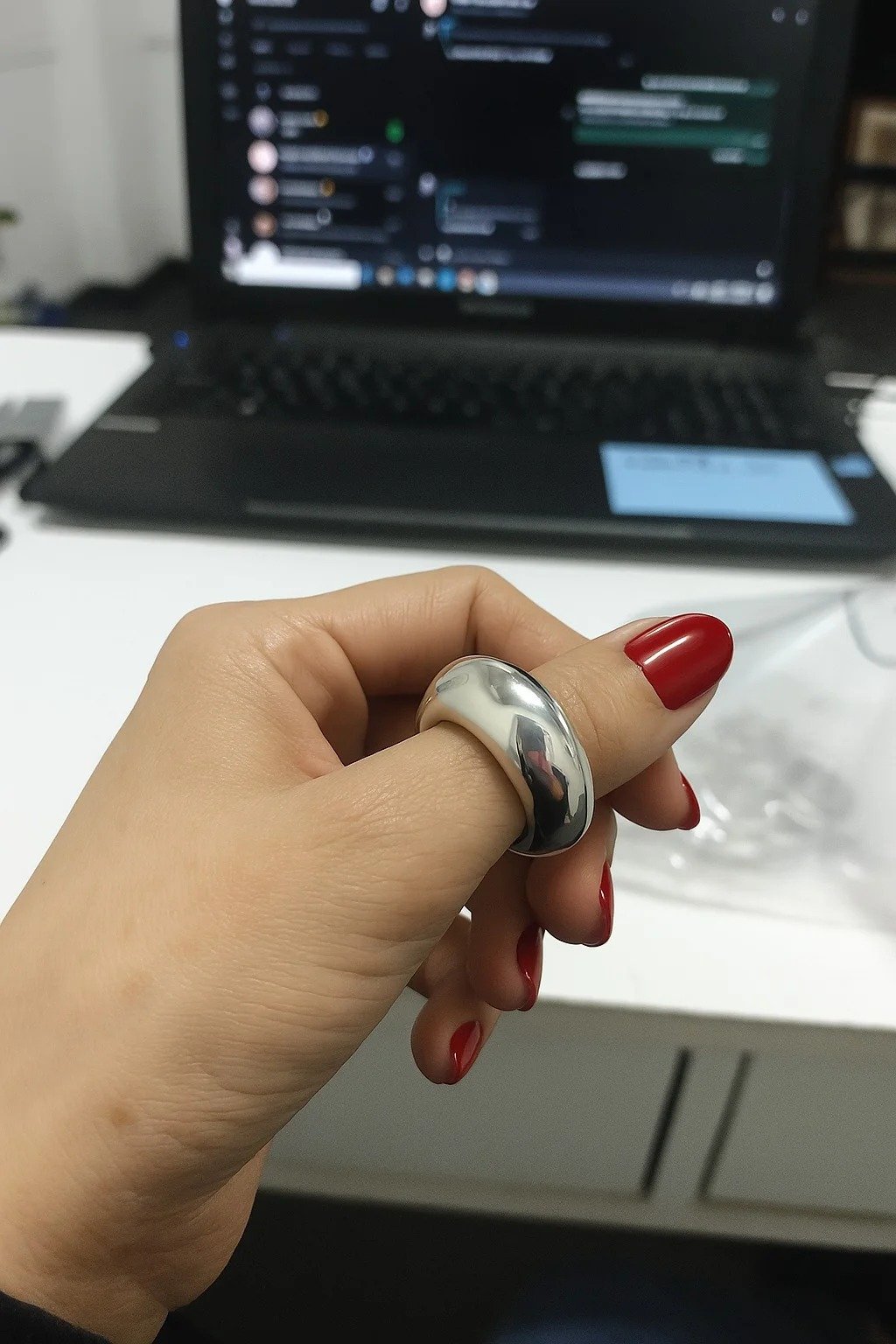 Anillo Inflado Liso  " SOLO TALLE #6" C-4A