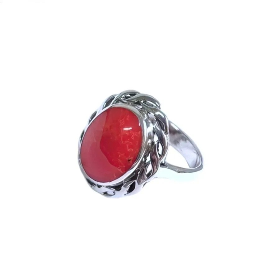 Anillo Piedra rojo C-105A