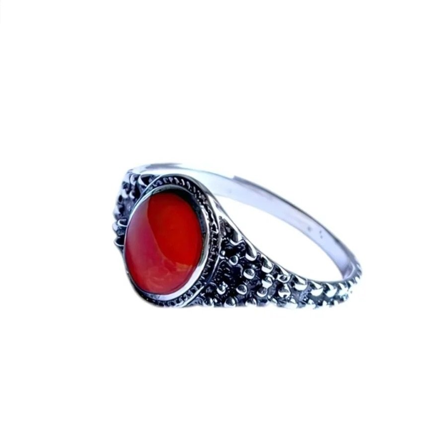 Anillo Piedra rojo C-105A