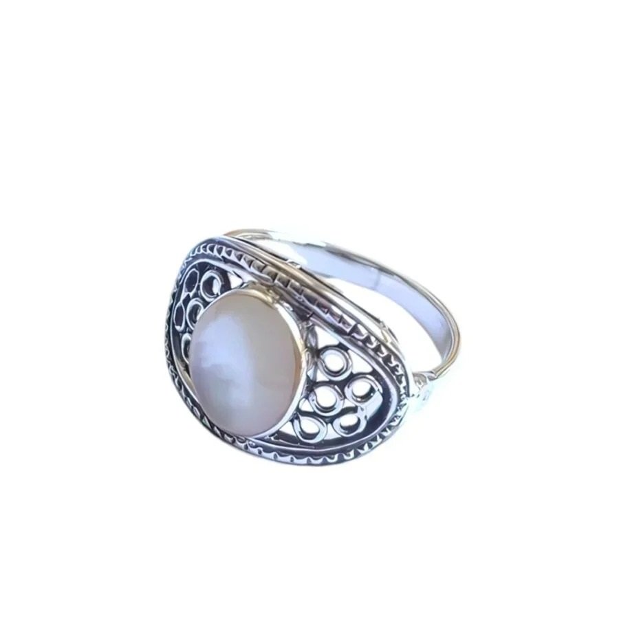 Anillo Calado blanco C-105A