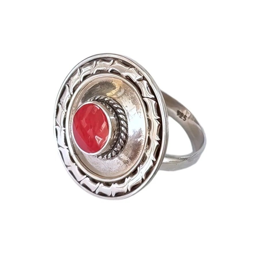 ANILLO CORAL ROJO C-105A