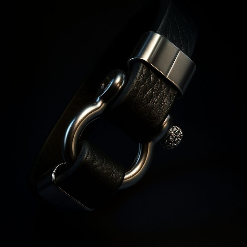 PULSERA ACERO DE ECOCUERO C-109C