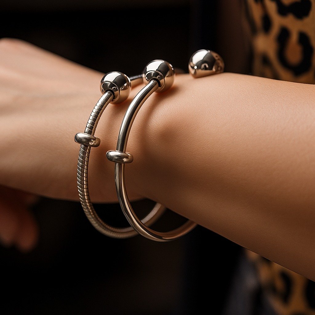 PULSERA ESCLAVA ESTILO SERPIENTE "CON INSCRIPCION" 17cm