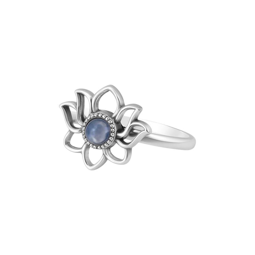 ANILLO FLOR PIEDRA  LUNAR C-111C