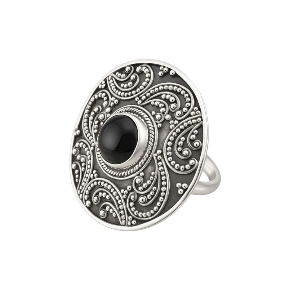 Anillo TRABAJADO ONIX C-105B