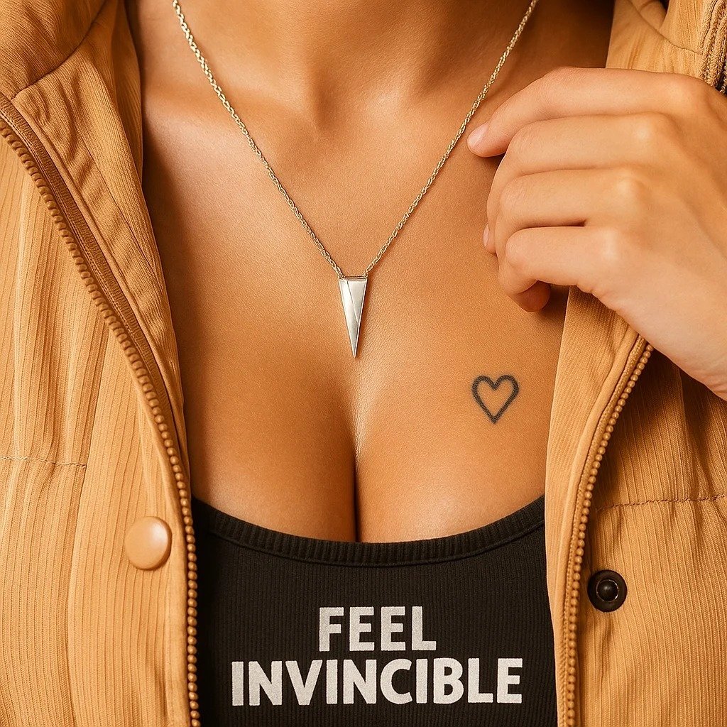 COLLAR CON DIJE TRIANGULO 41+3cm C-56A