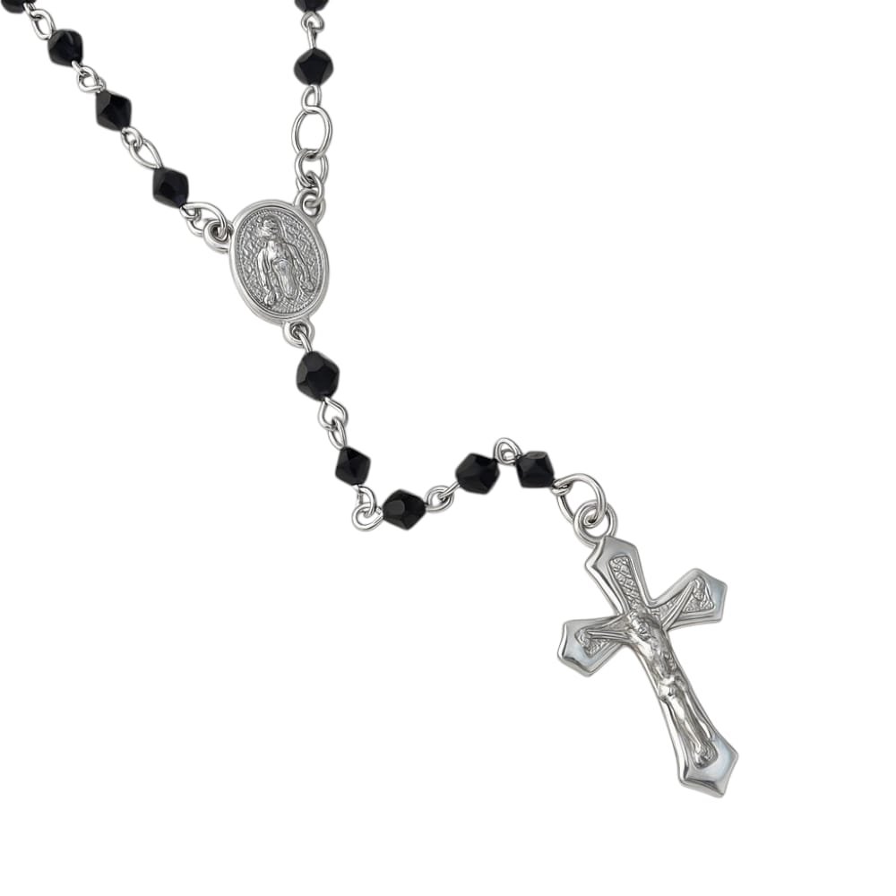 Rosario negro 45cm C-56B