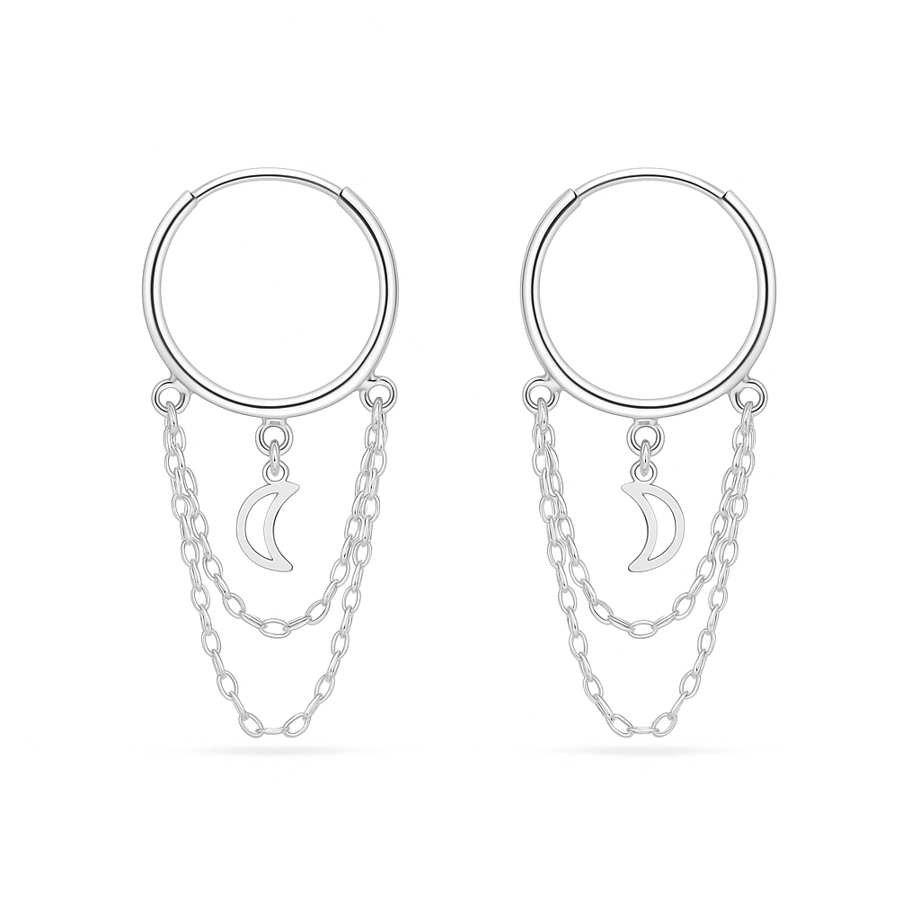 Argolla colgante luna 14mm C-103A