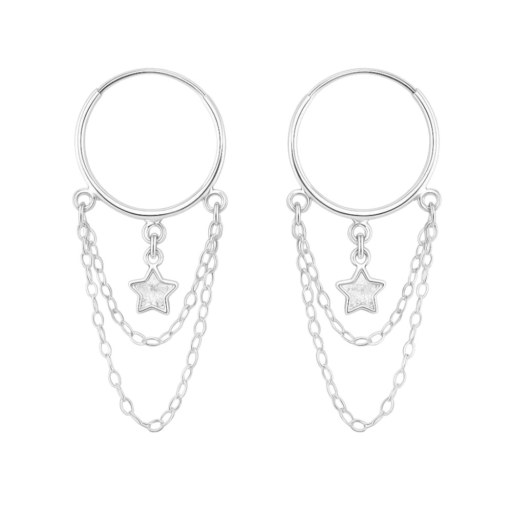 Argolla colgante estrella 14mm C-103A