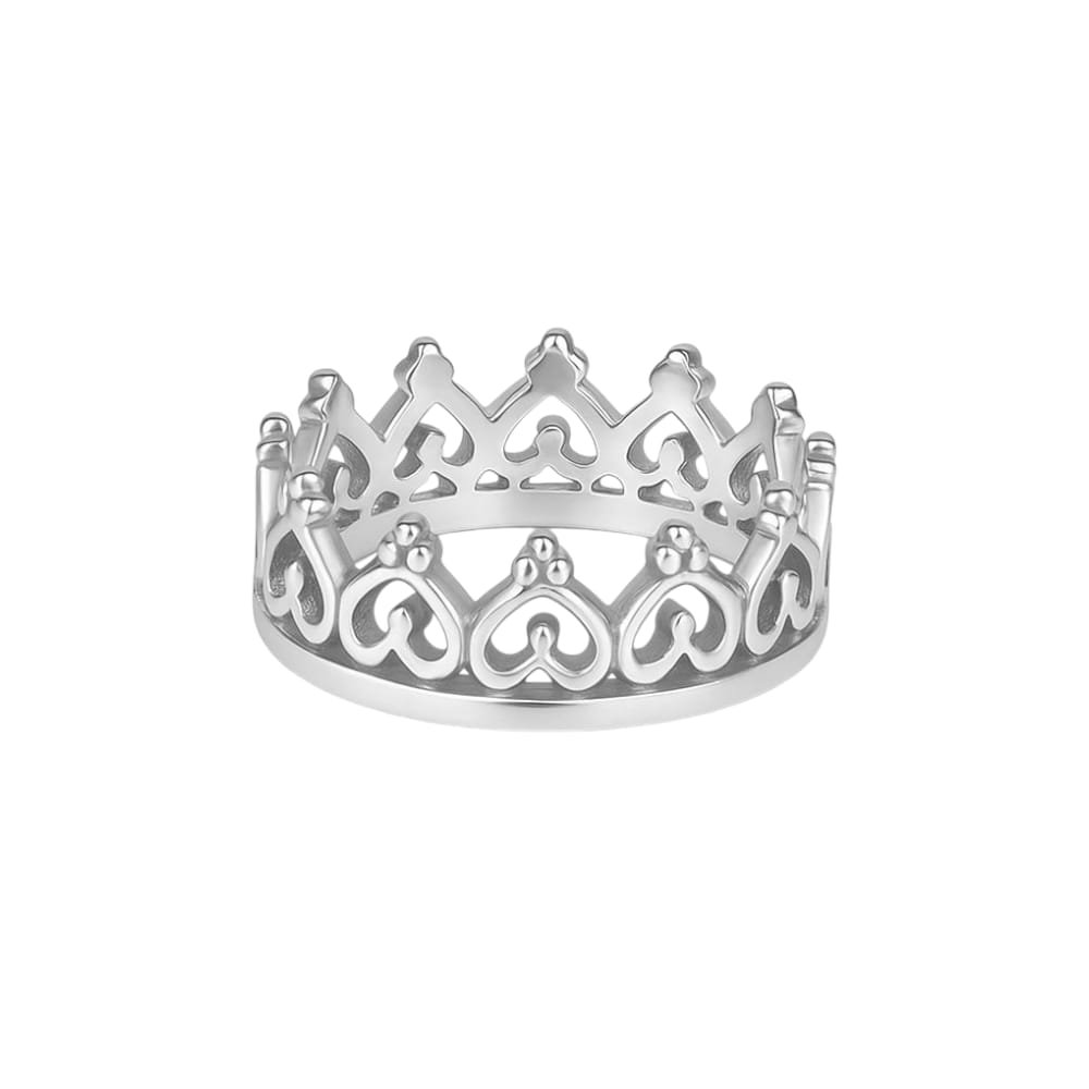 ANILLO DE CORONA DE CORAZON "TALLE UNICO #10" C-102C