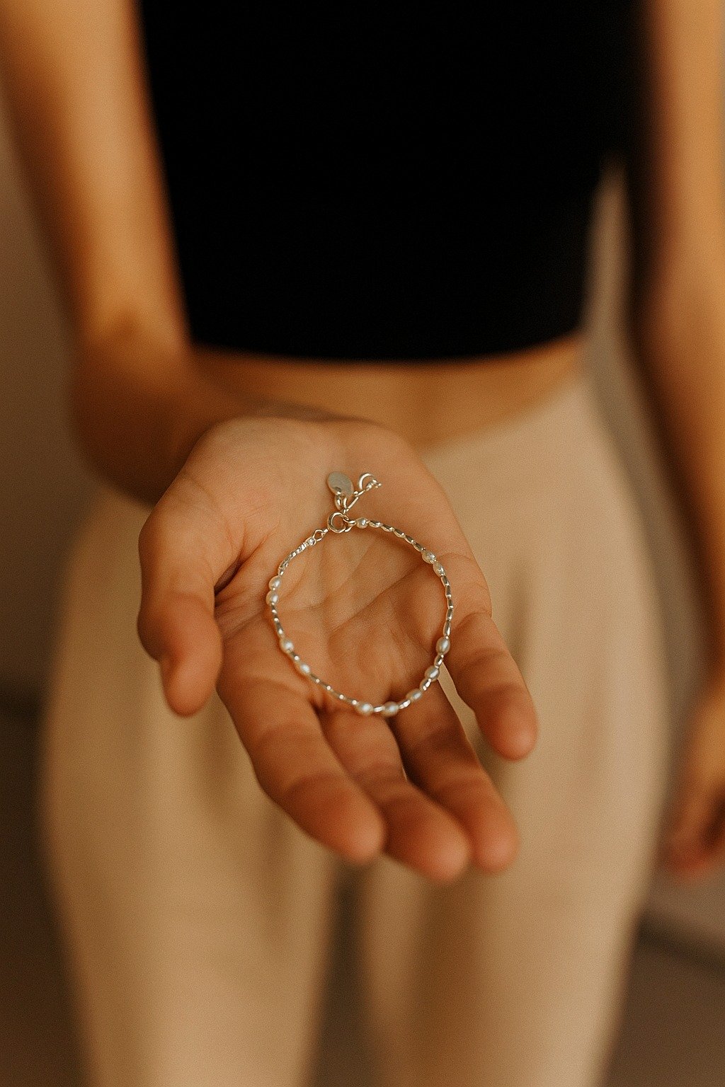 PULSERA PERLAS  17+3cm CP-P