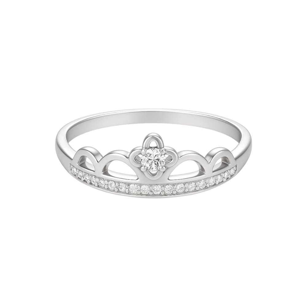 ANILLO TIARA RODINADO "TALLE UNICO #9" C-117A