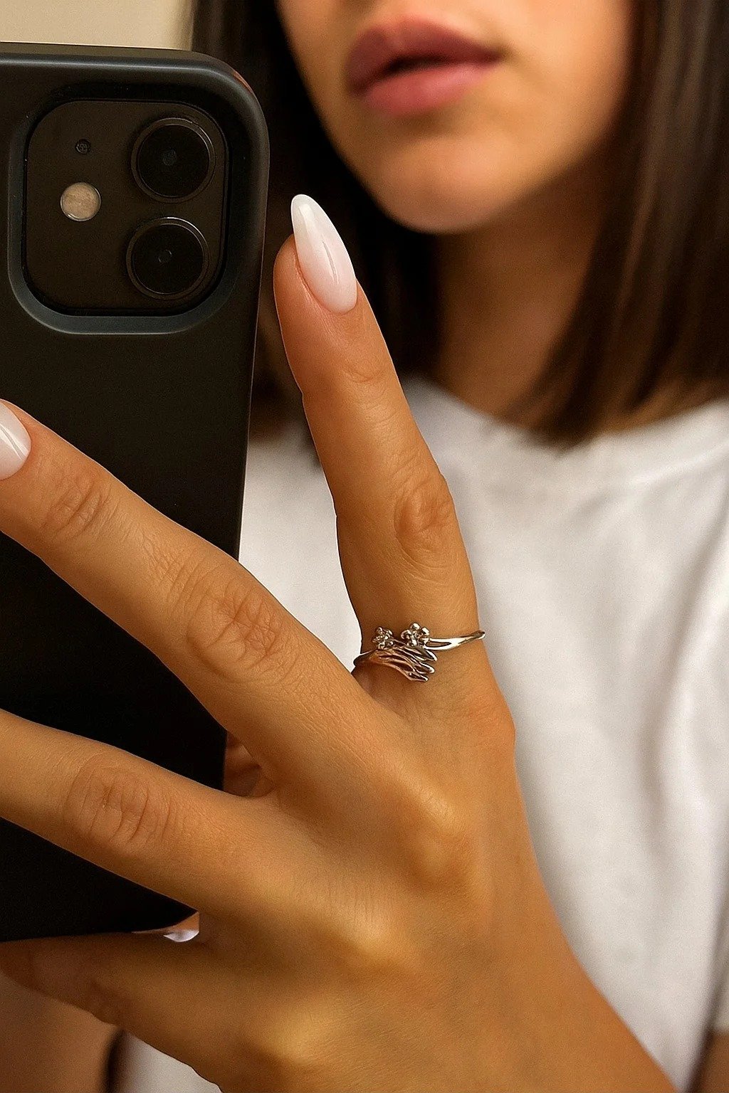 ANILLO FLOR RODINADO C-117A